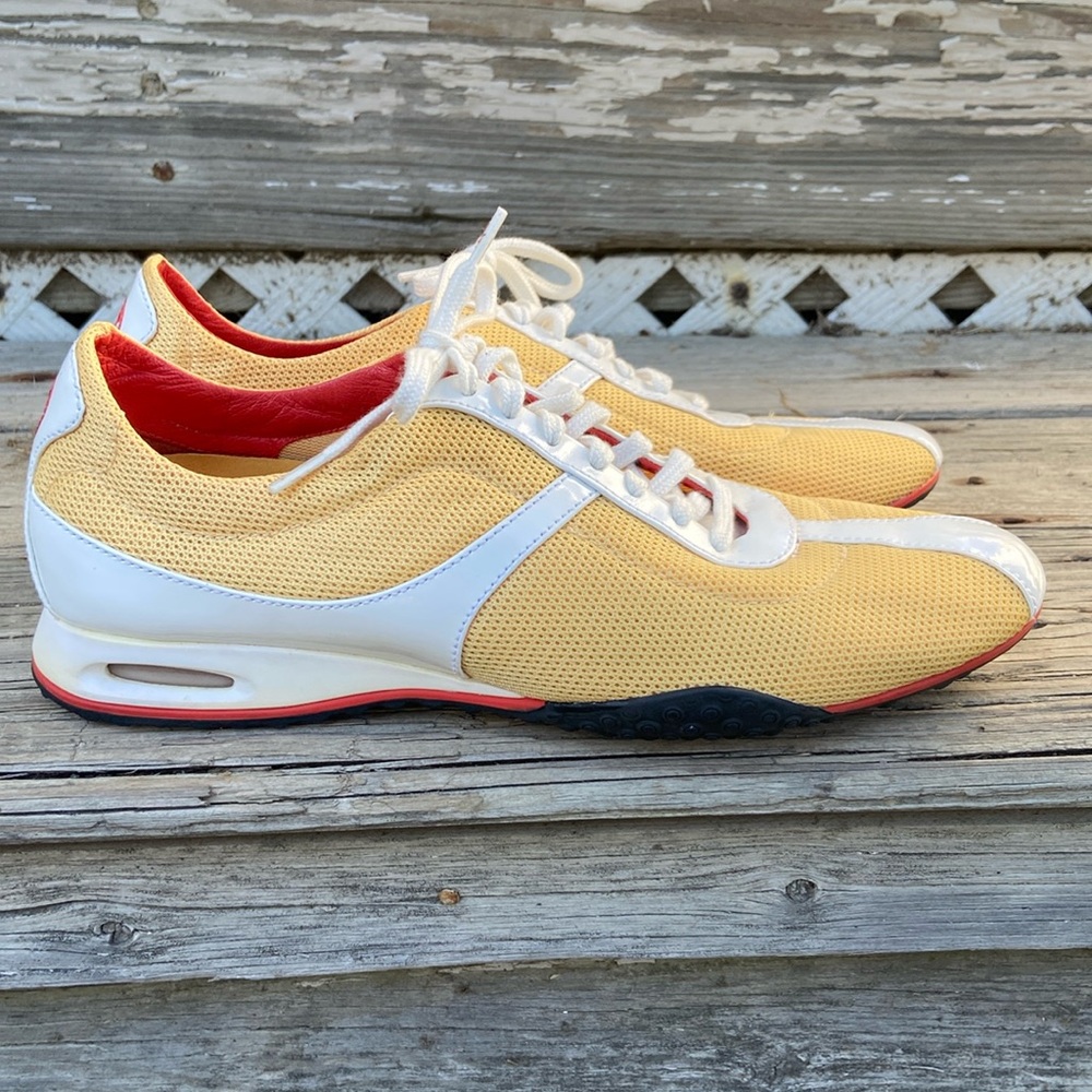 Cole Haan x Nike Air Vintage Yellow Mesh Sneaker Shoes Women's Size 9 - Picture 4 of 14